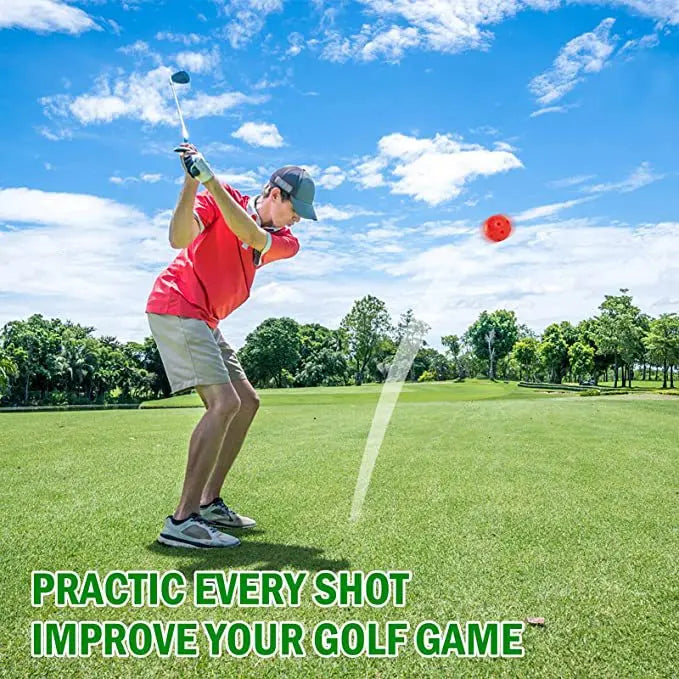 50pcs Golf Practice Ball 42mm 26 Hole Indoor Plastic Golf Ball PE Material Children's Hole Toy Ball JQ58962