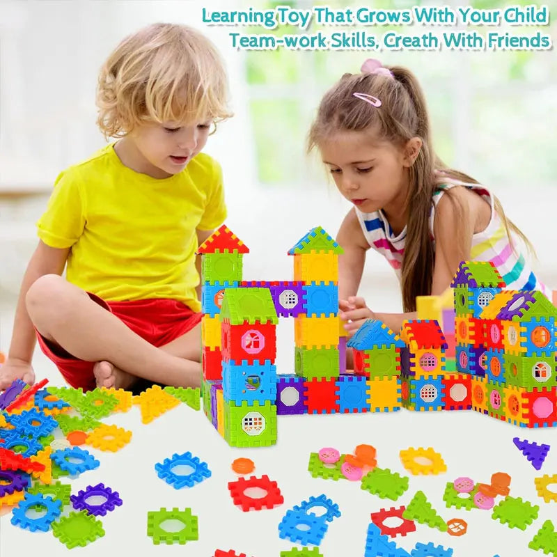 Kids House Building Blocks STEM Educational Toys Creative Construction Play Set for Children Interactive Parent-Child Activity