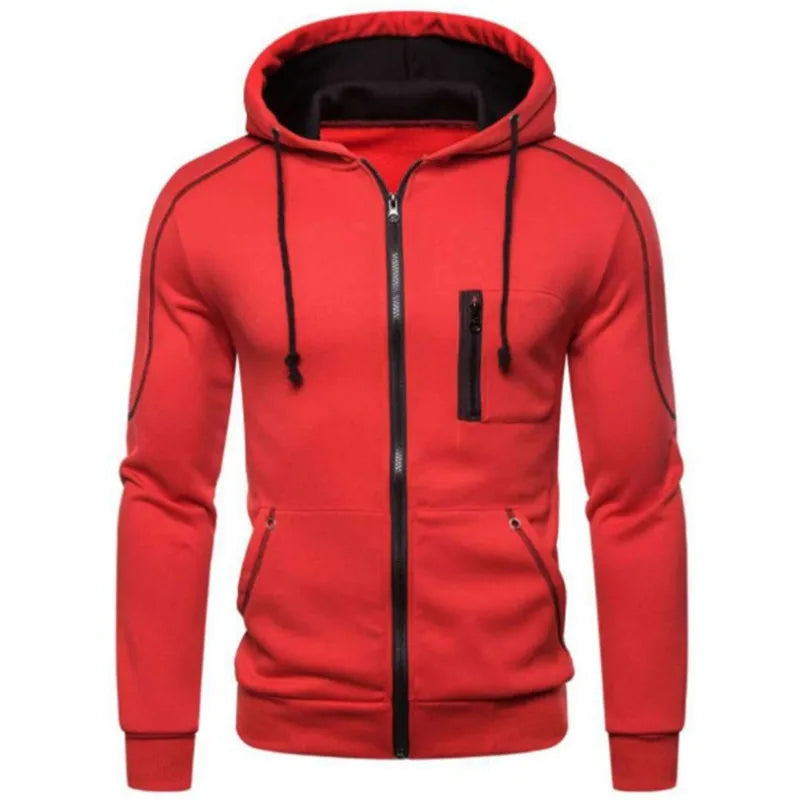 2024 Men's Hooded Jackets Coats Zipper Fashion Brand Hoodies Mens Outerwear Casual Hoodies Sweatshirts Male