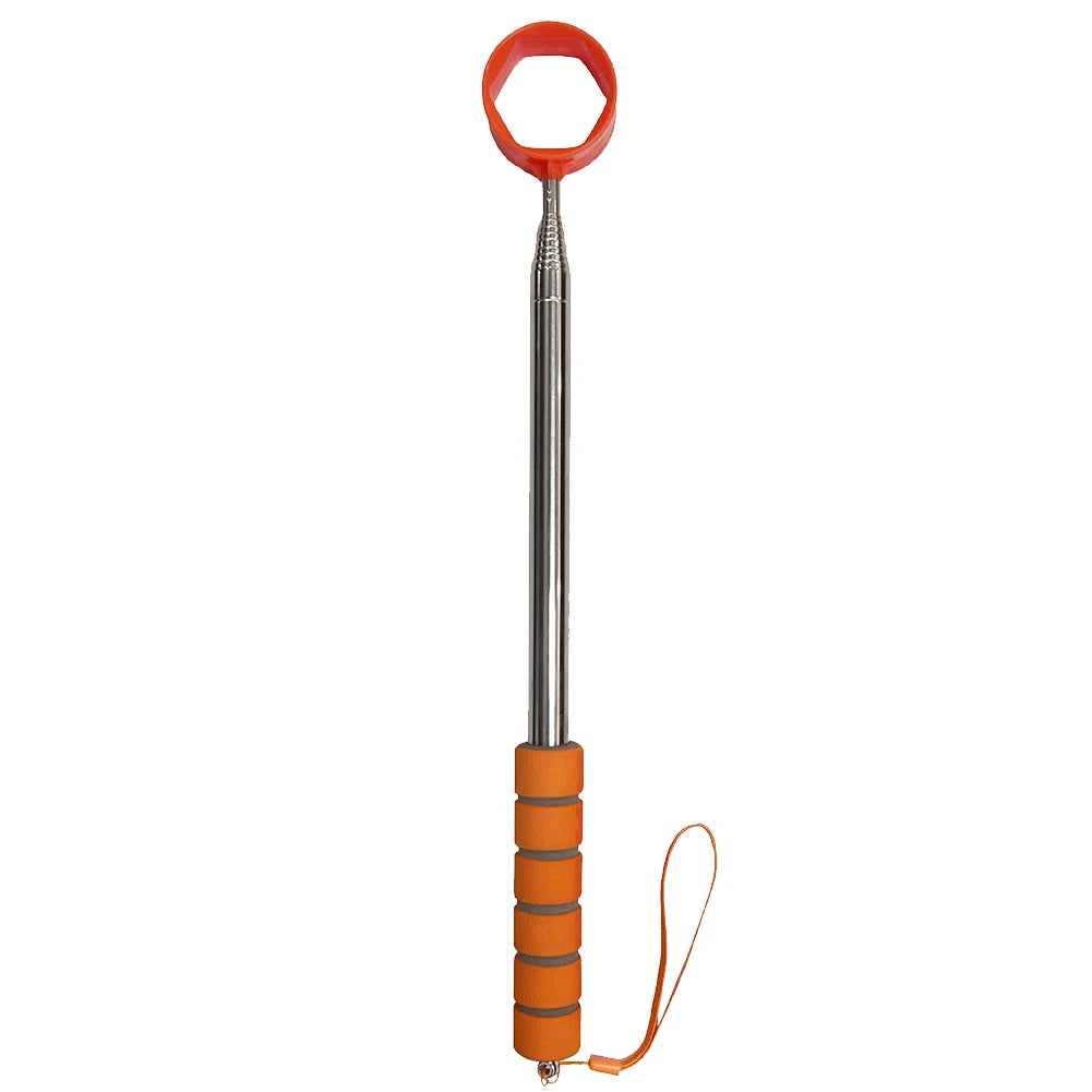 8.86 FT Stainless Ball Retriever Tool Telescopic Golf Ball Retriever Claw Sucker Tool Extendable Golf Ball Retriever for Golfer