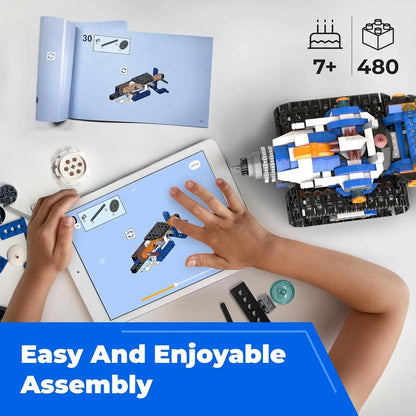 6-In-1 Steam Robot Building Kit With Remote Control For Kids