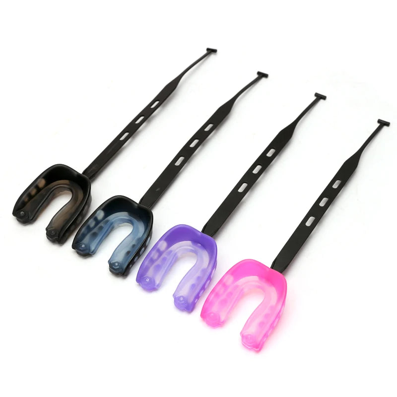 1PC Non-toxic Gum Shield American Football Rugby Thai Boxing Taekwondo Wrestle Tooth Protective Mouth Guard with Hanging Strap