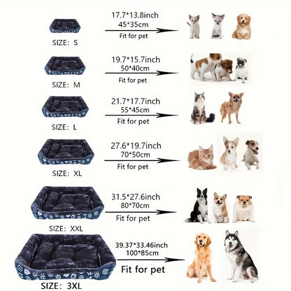 Soft Fabric Pet Bed Sofa Mat With Comfort Padding For Small, Medium Large Pets