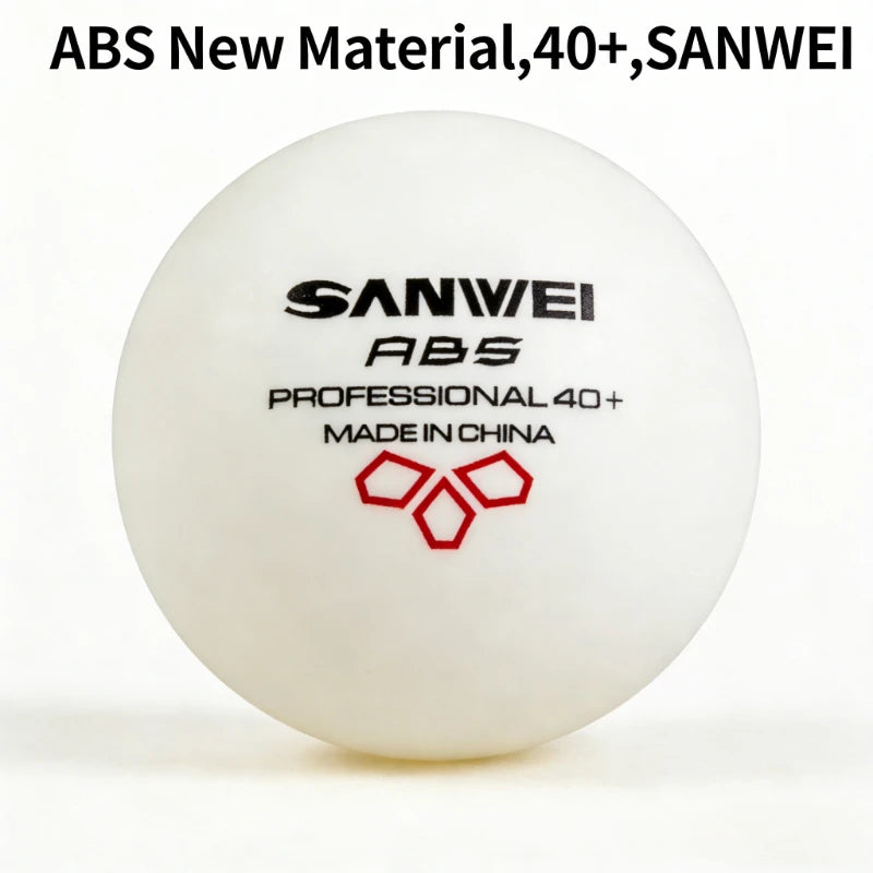 Original SANWEI ABS New Material 40+ Table Tennis Balls 50/100PCS Professional Ping Pong Balls For Training Table Tennis Balls