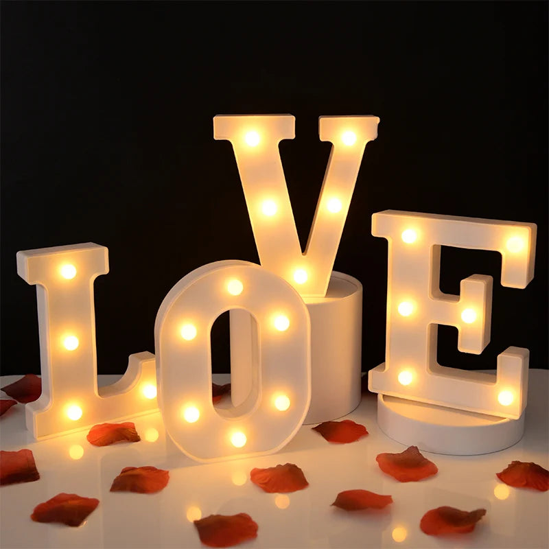 LED Letter and Number Light Set PVC Warm White Decor