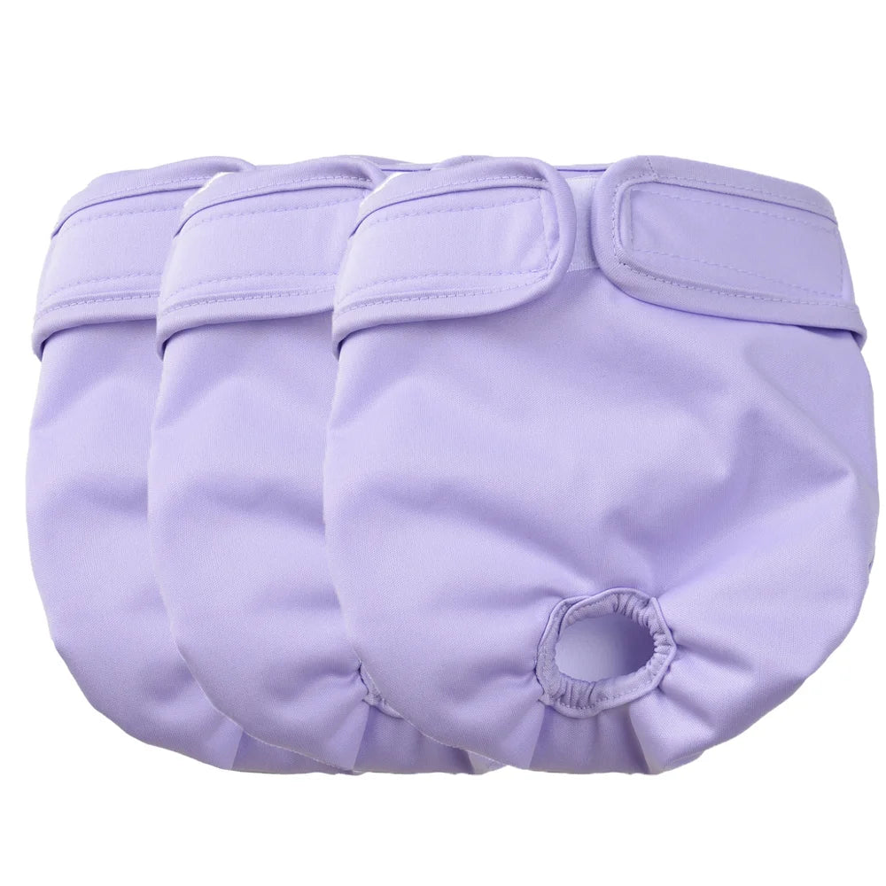 3Pcs Washable Female Dog Diapers Elastic Breathable Pet Nappies Reusable Pets Menstrual Period Panties For Small Medium Dogs Pug