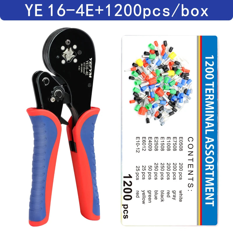 Crimping Pliers Ferrule Sleeves Tubular Terminal Tools HSC8 6-4A/6-6A/16-6E Wire Crimper Household Electrical Sets