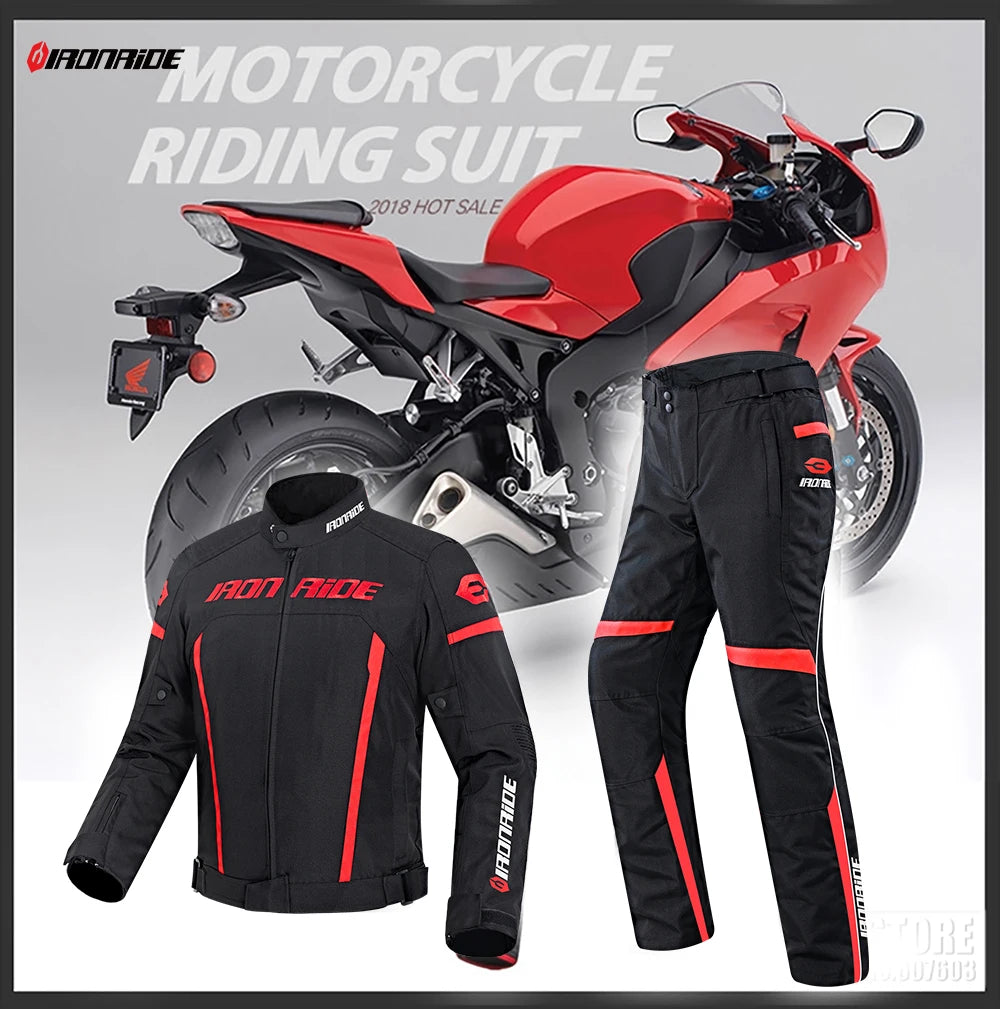 Motorcycle Jacket Waterproof Motorcross Jacket Pants Moto Jacket Windproof Riding Motorbike Clothes With Protective Gear M-3XL