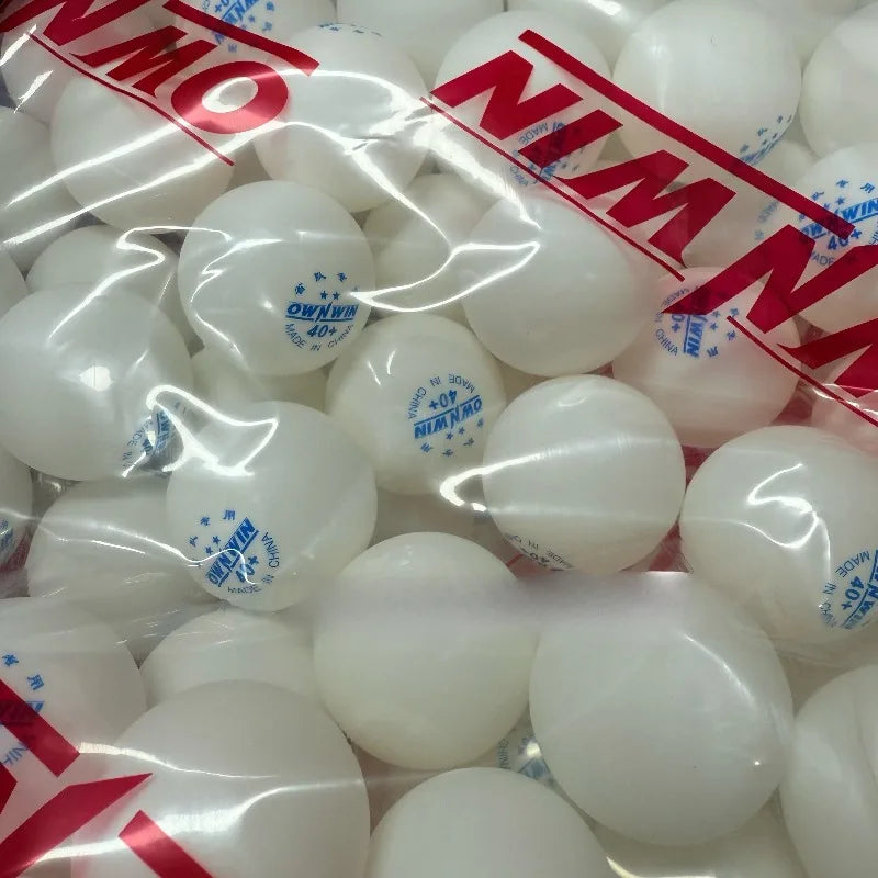 OWNWIN 2-Star Seamless New Material 40+ Table Tennis Balls – Professional Training Ping Pong Balls for Students & Gym Use