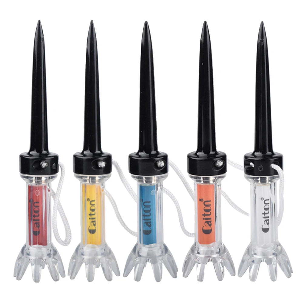 Caiton 5pcs Golf Tee,With Magnetic Plastic Golf Tee, 3 Sizes (79mm/85mm/90mm), 360degree Bounce New Gift,Golf Training Practice