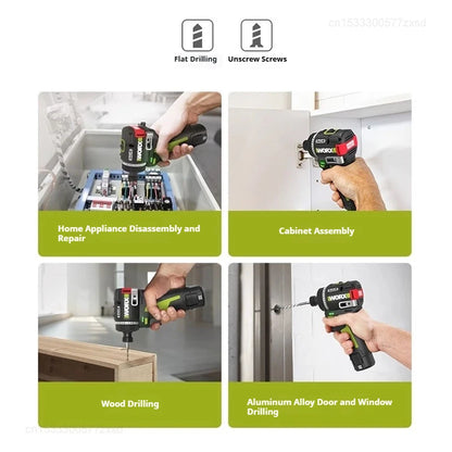 Cordless Driver Drill Brushless Rechargeable Screwdriver With Metal Chuck