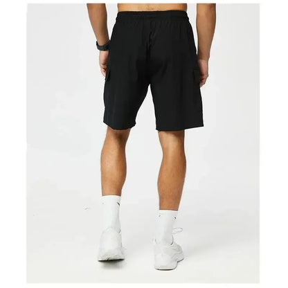 Outdoor Shorts With Elastic Waist And Multiple Pockets Quick-Drying Fabric