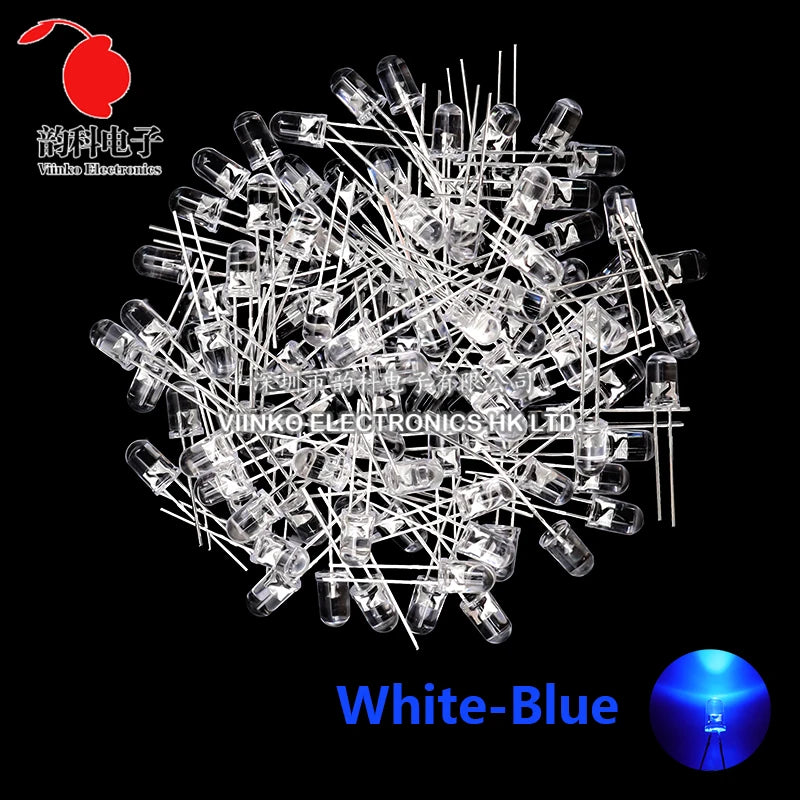 3MM 5MM Light Emitting Diodes Electronics Kit Box F3 F5 LED Diode Assorted Kit White Green Red Blue Yellow Orange