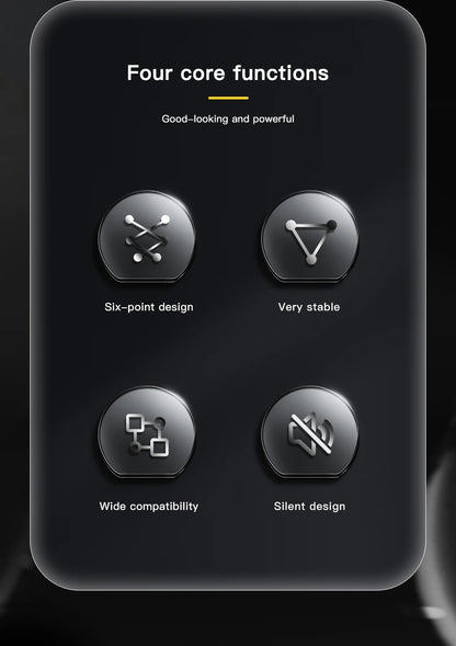 Universal Gravity Air Vent Clip Car Phone Holder, Black