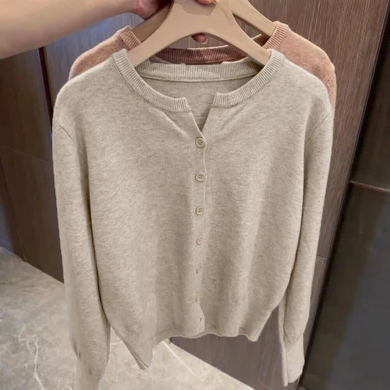 2025 New Fashion Women's Fleece Knit Loose Short Cashmere Sweater Round Neck Warm Korean Sle Casual Female Sweater Top Cloting