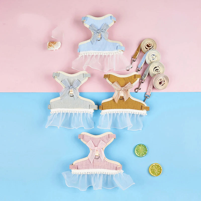 Leashes 1PC Leash Vesting Collar Pet Supplies Anti-breakaway Small Dog Chest Carrier cat leash  rabbit harness