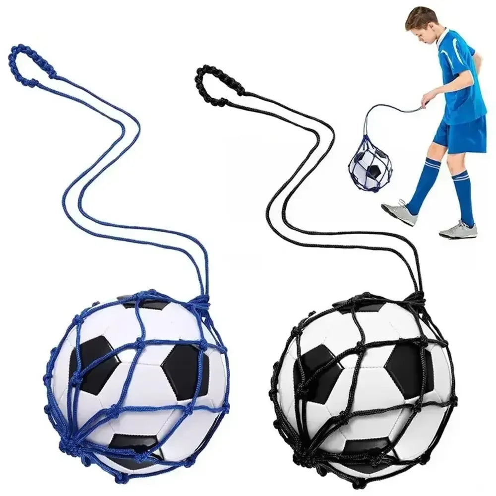 Youth Football Self Trainer Kick Net Pocket Professional Outdoor Sport Nylon Net Soccer Ball Carry Bag Solid Mesh Basketball Bag