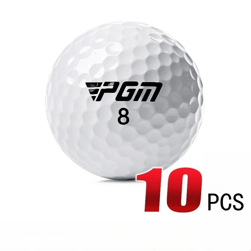 PGM 10pcs Golf Practice Range Special Double Layered Balls Strap Aiming Line High Rebound Long Distance Low Inverted Spin Q031
