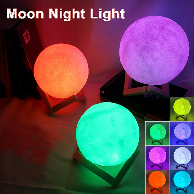 LED Moon Light Galaxy Lamp – Book Night Light for Kids, Birthday Gift & Bedroom Decoration