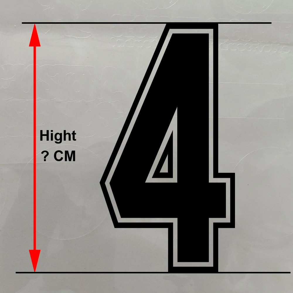 White Black Men Kids Number Iron on Patches Letter DIY Basketball Football Jersey Number Boys Gilrs Clothes Hot Transfer Sticker