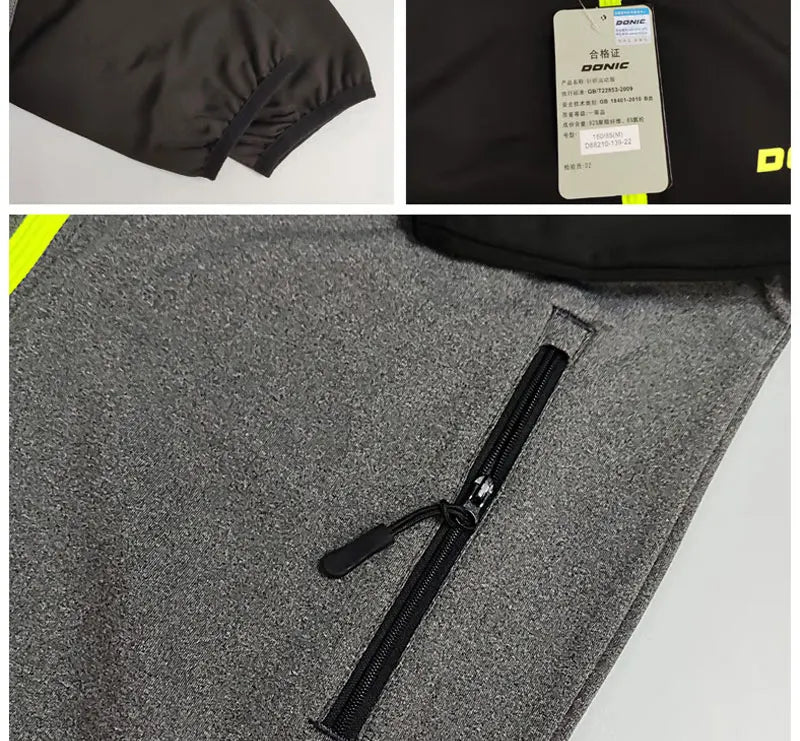 DONIC Table Tennis Clothing Suit Men Women Sports Jersey Workout Running Pants Spring Autumn Ping Pong Clothes Set