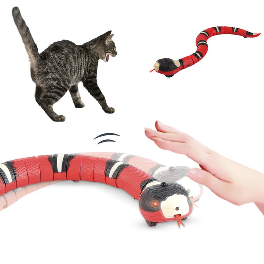 Smart Sensing Interactive Cat Toy – Automatic Snake Teaser for Cats & Dogs
