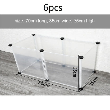 Small Pet DIY Foldable Playpen 6 To 10 Panels 35x35 cm Plastic