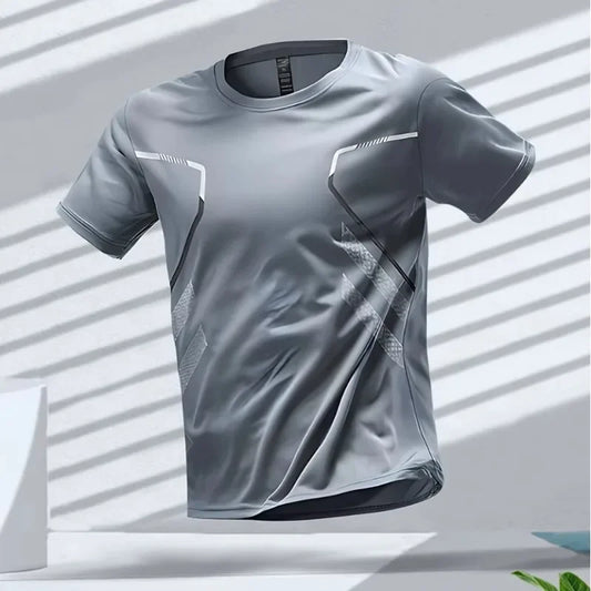 2025 Men's fashion top T-shirt, skin-friendly, breathable, highly elastic, quick-drying