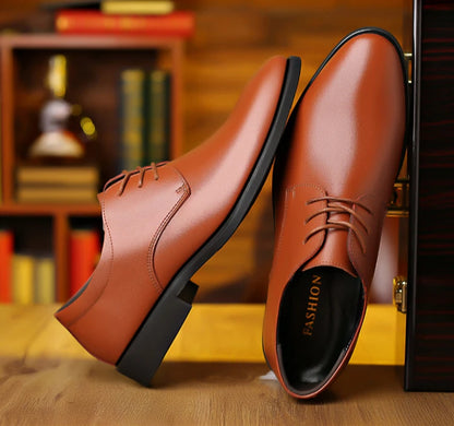 Men's Leather Business Shoes Non Slip Soft Sole Formal Casual Footwear