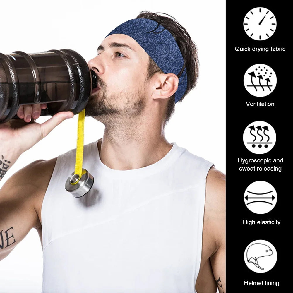Sports Headband Running Cycling Yoga Gym Tennis Fitness Sweatband Elastic Absorbent Sweat Hair Accessories Sport Sweat Headband