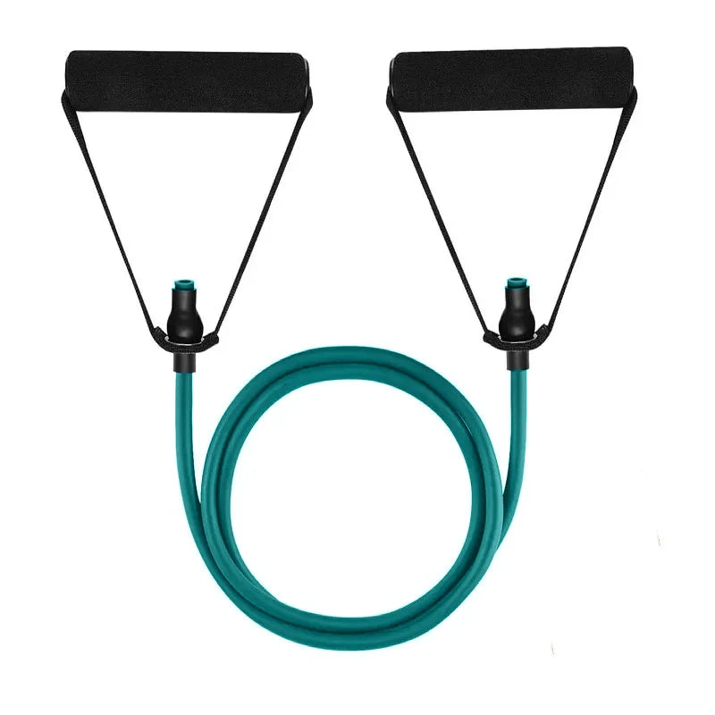 5 Levels Elastic Band With Handles Yoga Pull Rope Elastic Gym Fitness Exercise Tube Band For Home Workouts Strength Training