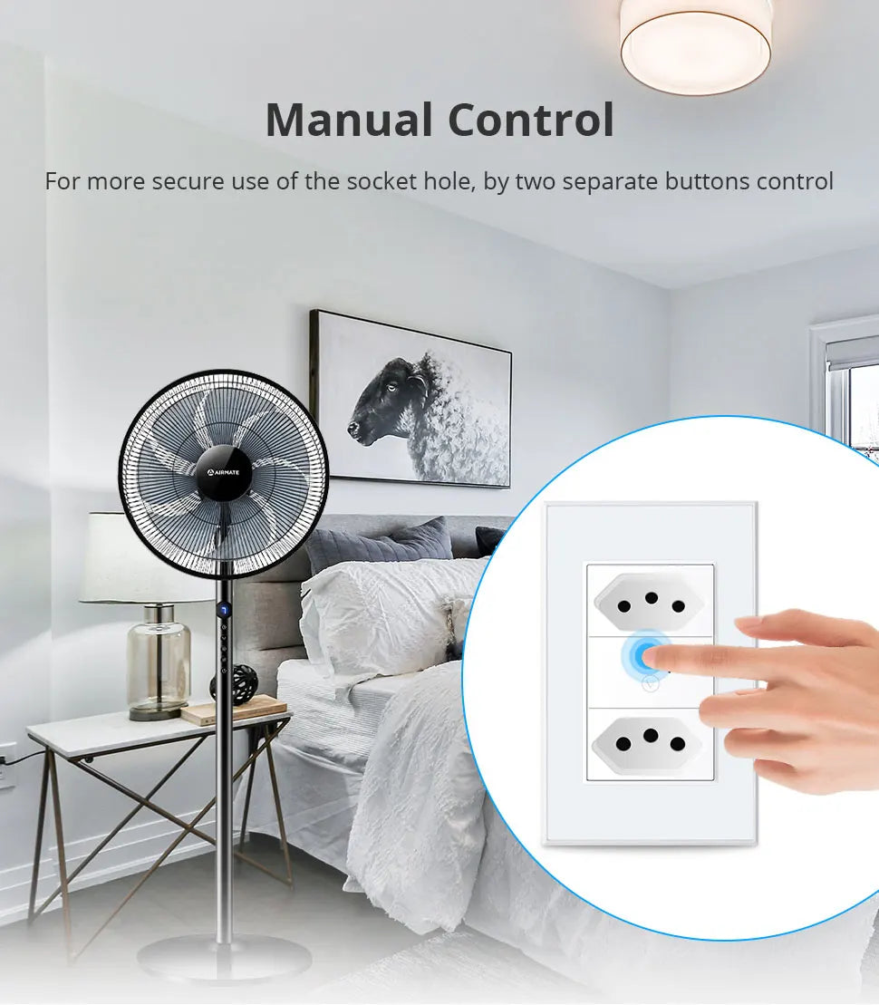 Zemismart Zigbee Smart Brazil Socket 10A 20A Outlets Work with Tuya Smart Life App Alexa Google Home Control