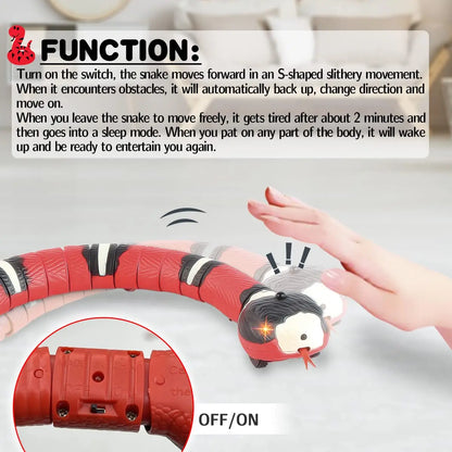 Smart Sensing Automatic Cat Teaser Interactive Snake Toy For Cats
