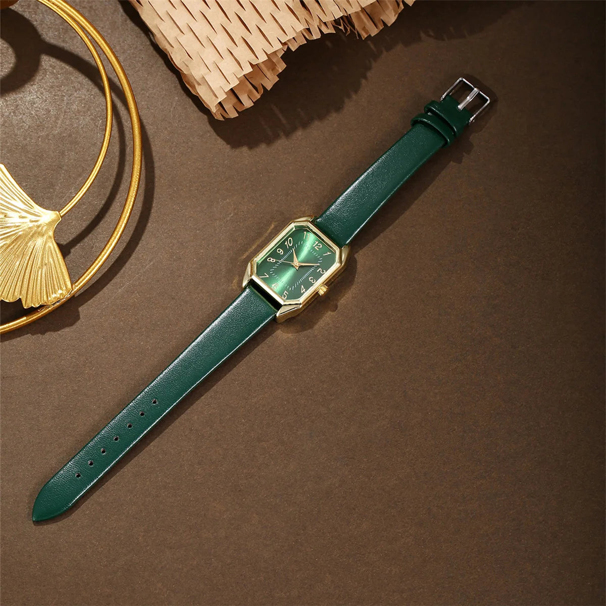 Fashionable Ladies Quartz Watch with Bracelet – Classic Square Design