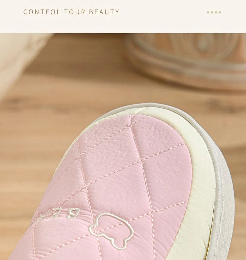 Winter Waterproof Slippers For Men With Plush Insole And Non Slip