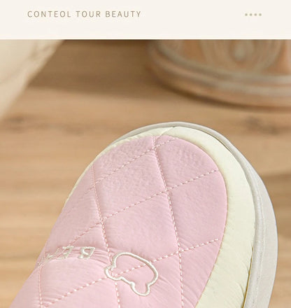 Winter Waterproof Slippers For Men With Plush Insole And Non Slip