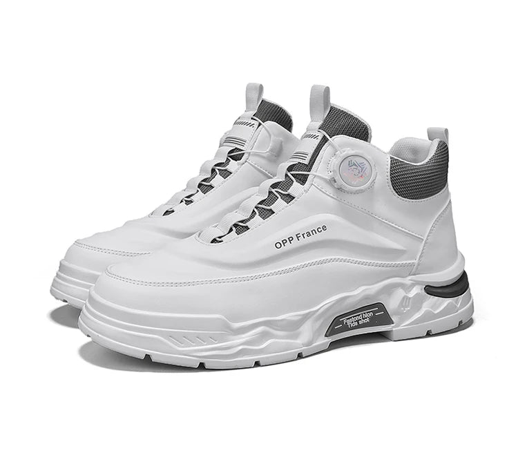 Mens Mesh Breathable Thick Sole Casual Shoes Lace Up