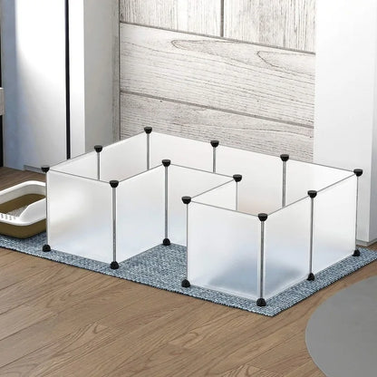 Small Pet DIY Foldable Playpen 6 To 10 Panels 35x35 cm Plastic