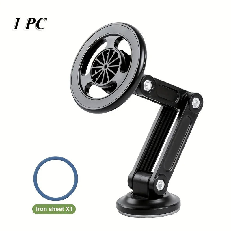 Foldable Car Phone Holder with Sturdy Suction Cup Base - Universal Clip-On Hands-Free Stand for GPS Navigation And Video