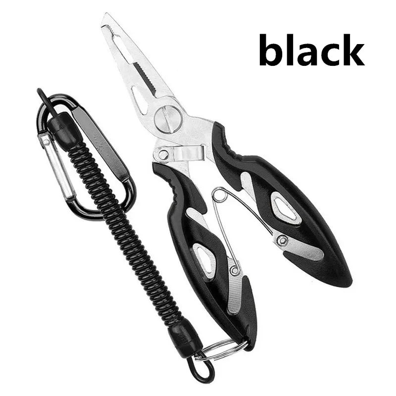 Fishing Pliers Fish Line Cutter Scissors Mini Fish Hook Remover Multifunction Tools New Black Beak Jaw Outdoor fish lead