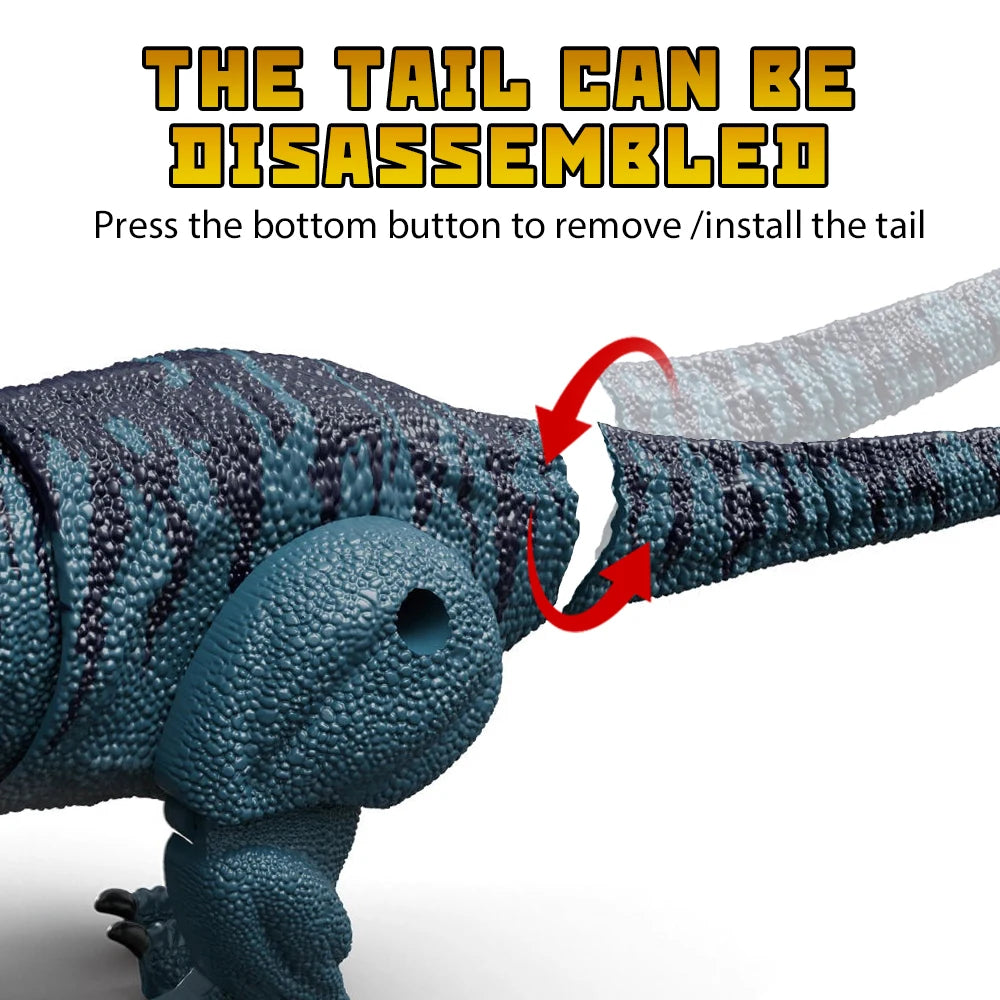 2.4GHz Remote Control Dinosaur Robot Walking And Roaring Mini Dinosaur Light And Sound Ideal Children's Birthday Christmas Gift