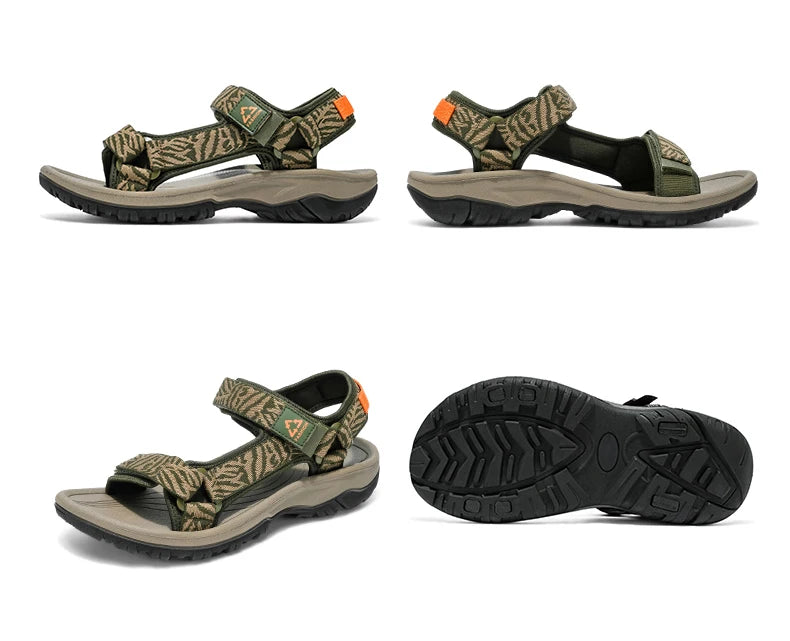 Men's Hiking Sandals Open Toe Breathable EVA Insole Travel Beach Shoes