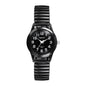 Elastic Strap Watch for Men Couples Clear and Easy Read Large Black Digital Hard Steel Strap Waterproof