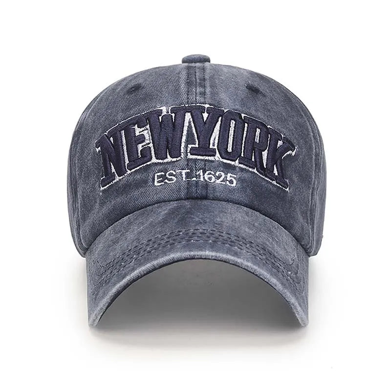 Fashion NEW YORK Embroidery Baseball Caps Outdoor Casual Adult Sun Hats Hip Hop Hat Sports Golf Caps Water Wash Snapback Hats
