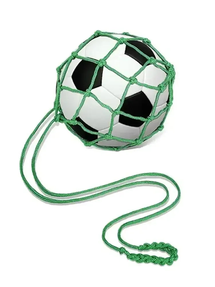 Youth Football Self Trainer Kick Net Pocket Professional Outdoor Sport Nylon Net Soccer Ball Carry Bag Solid Mesh Basketball Bag
