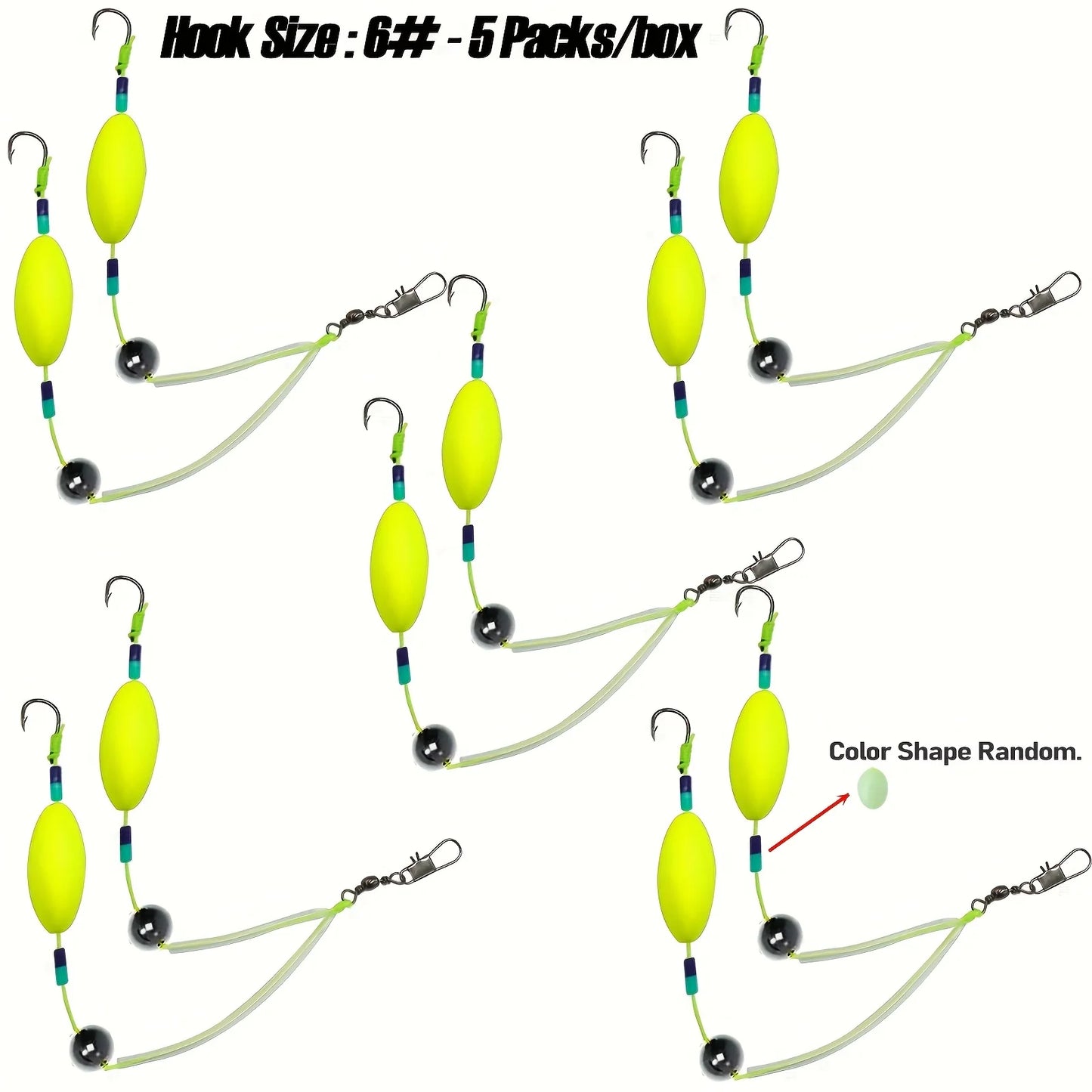TAKBAS 5Packs Reverse Off-Bottom Double Hook Rig Set: Ideal for European Carp Fishing, Bypass Weeds, Stones & Silt