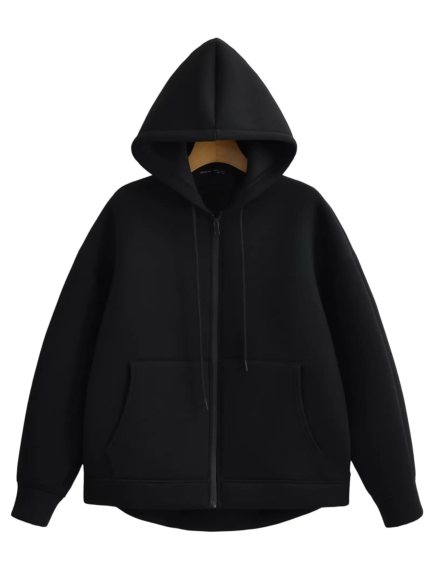 HH 2025 Casual Women's Soild Zipper Hoodie Long Sleeve Big Pocket Zipper Jacket With Hood Female Loose Outerwear Coat Tops