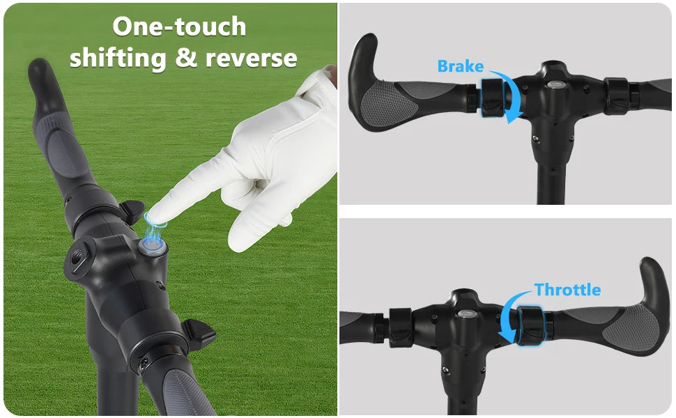 ESWING American Warehouse Push Golf Cart 1600W electric golf push trolley 4 wheel Electric Golf Cart