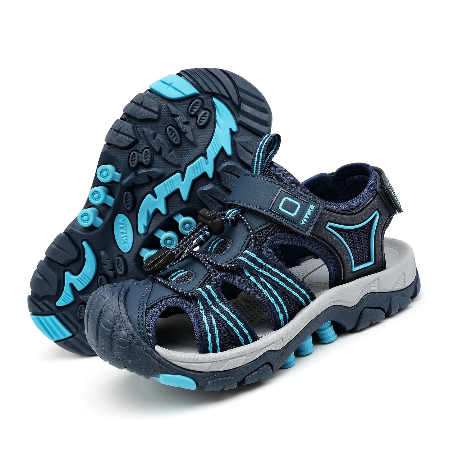 Kids Water Sandals Quick Dry Hook And Loop Unisex Summer Mixed Color