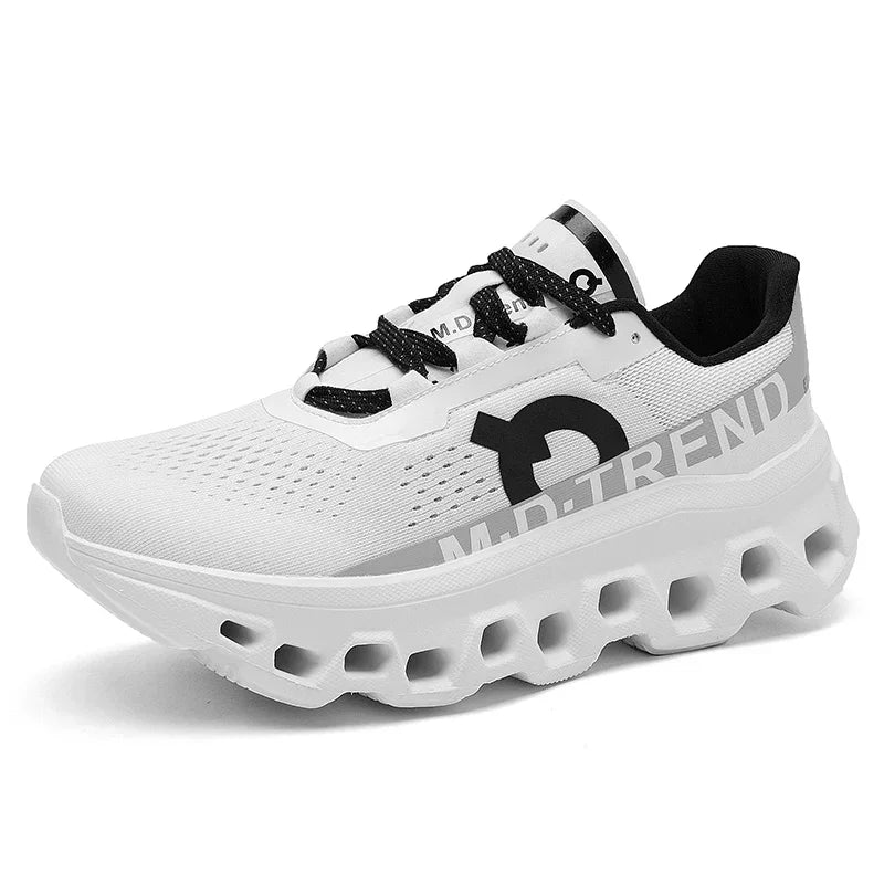 Men's Sports Shoes Breathable Polyester Upper PU Running Shoes Rubber Outsole